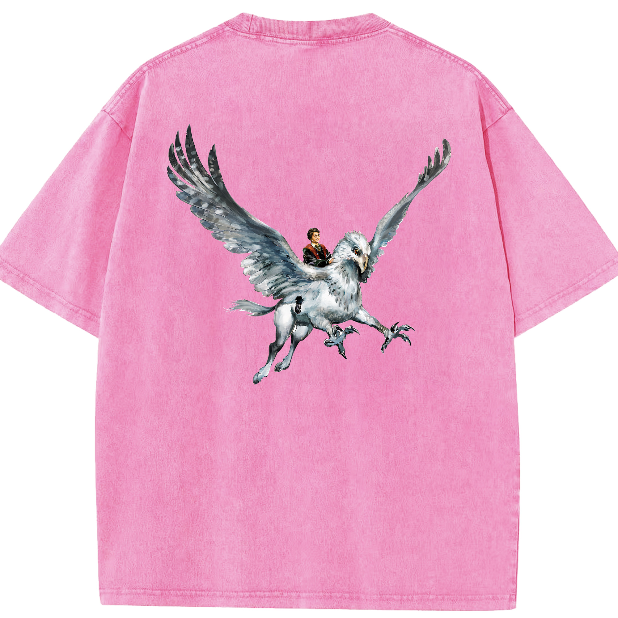 （画像用） Harry Potter ハリー・ポッターシリーズ 綿100% ヴィンテージ風 半袖Tシャツ（背面プリント）
